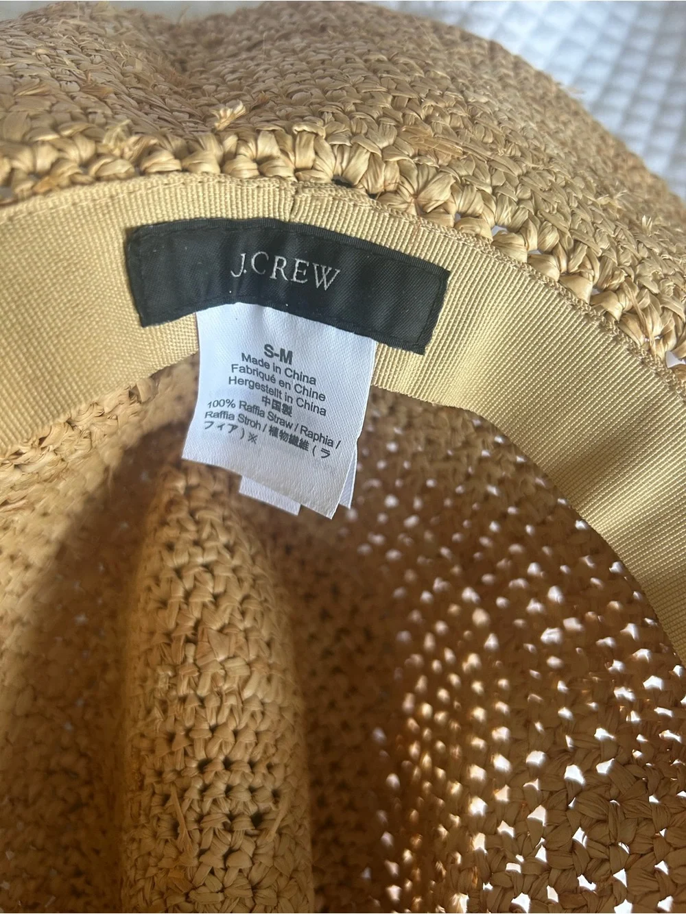 Jcrew womens wide brim packable hat